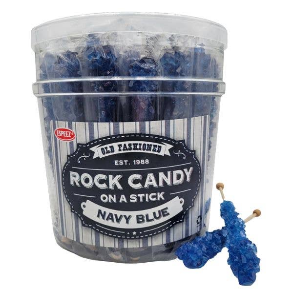 Rock Candy Sticks - Blueberry, Navy Blue, 0.8oz