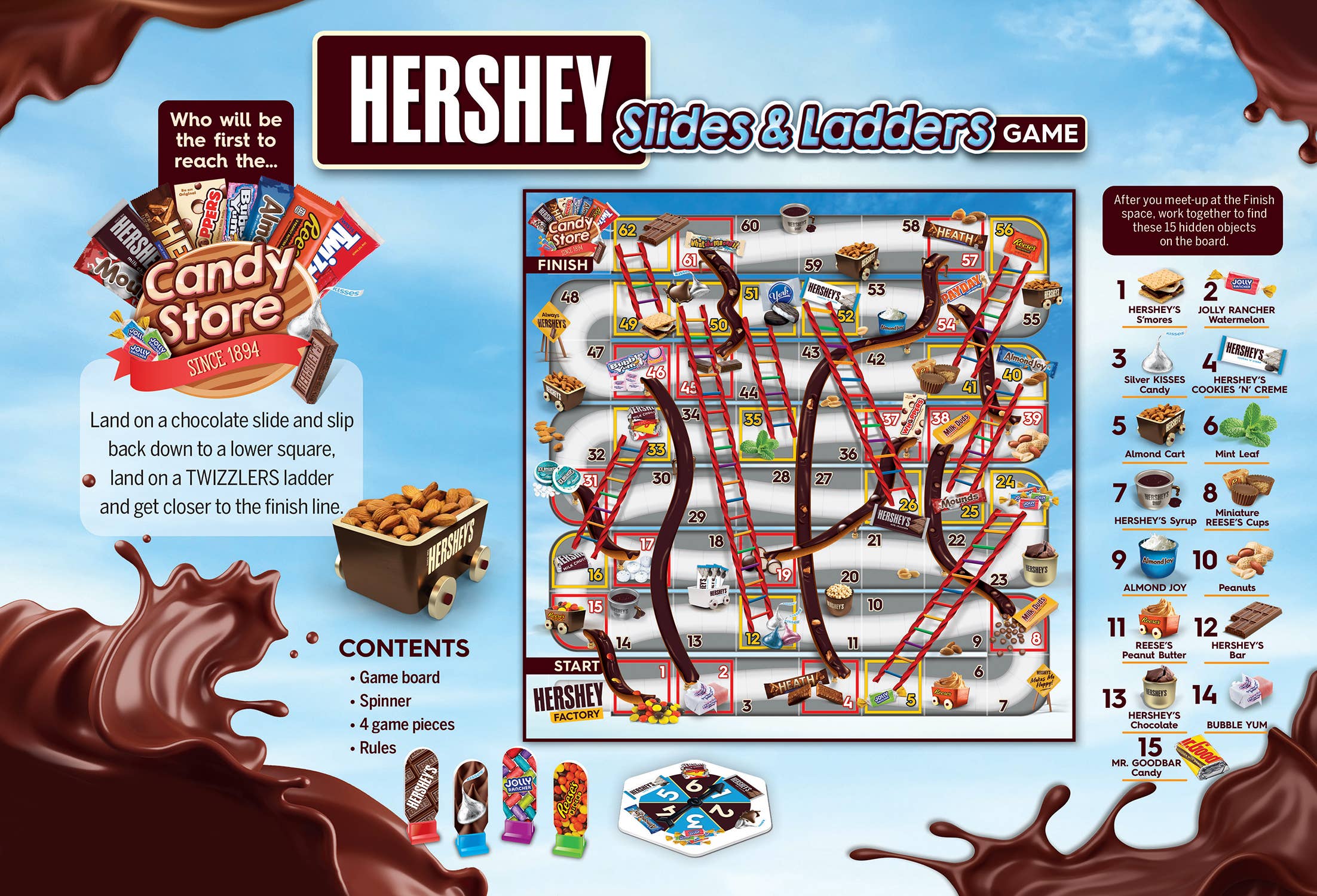 Hershey's - Slides and Ladders Board Game – Dale’s Candy Co.
