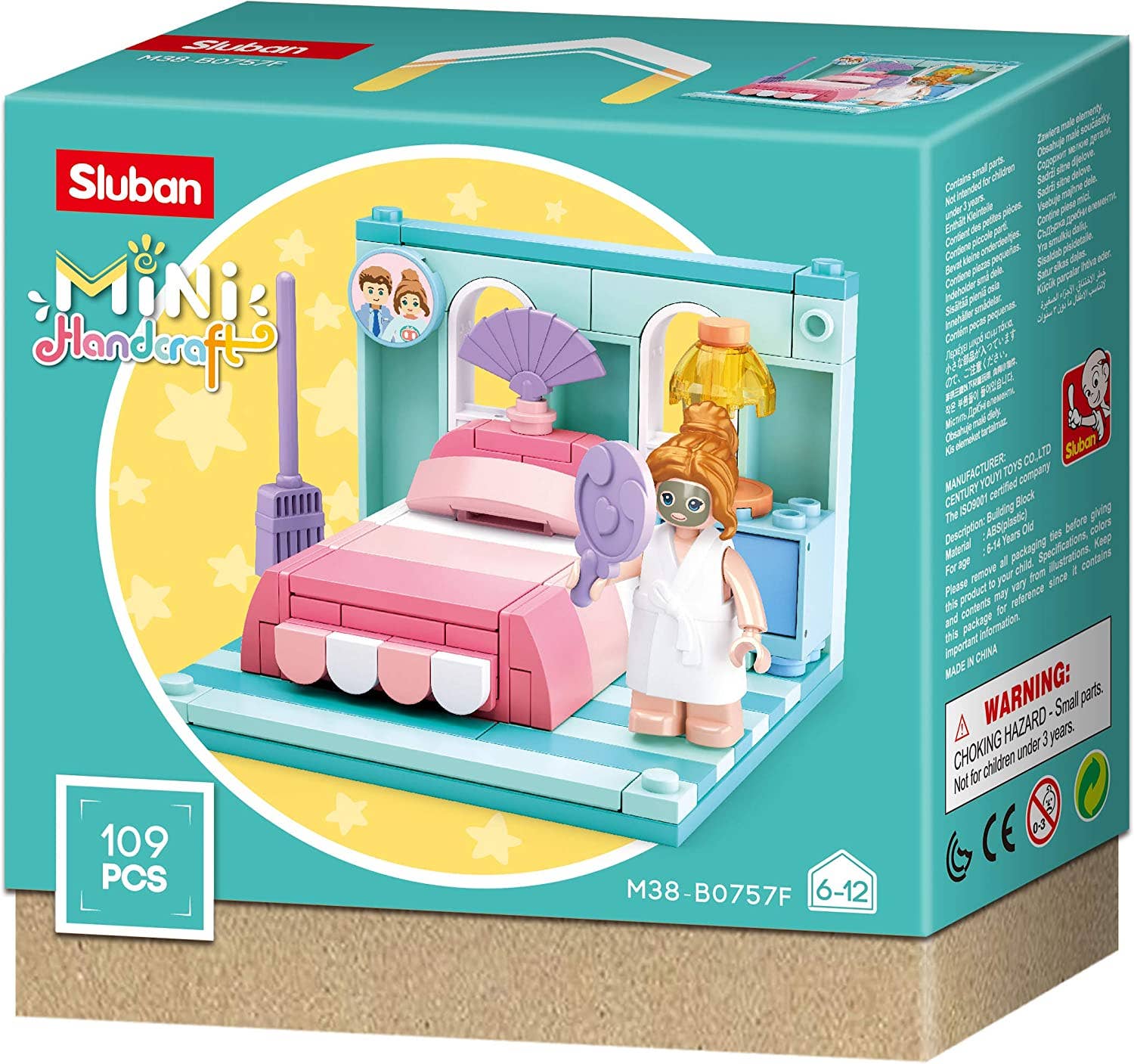 Mini-Handicraft Home Building Brick, 6-in-1 Display Box