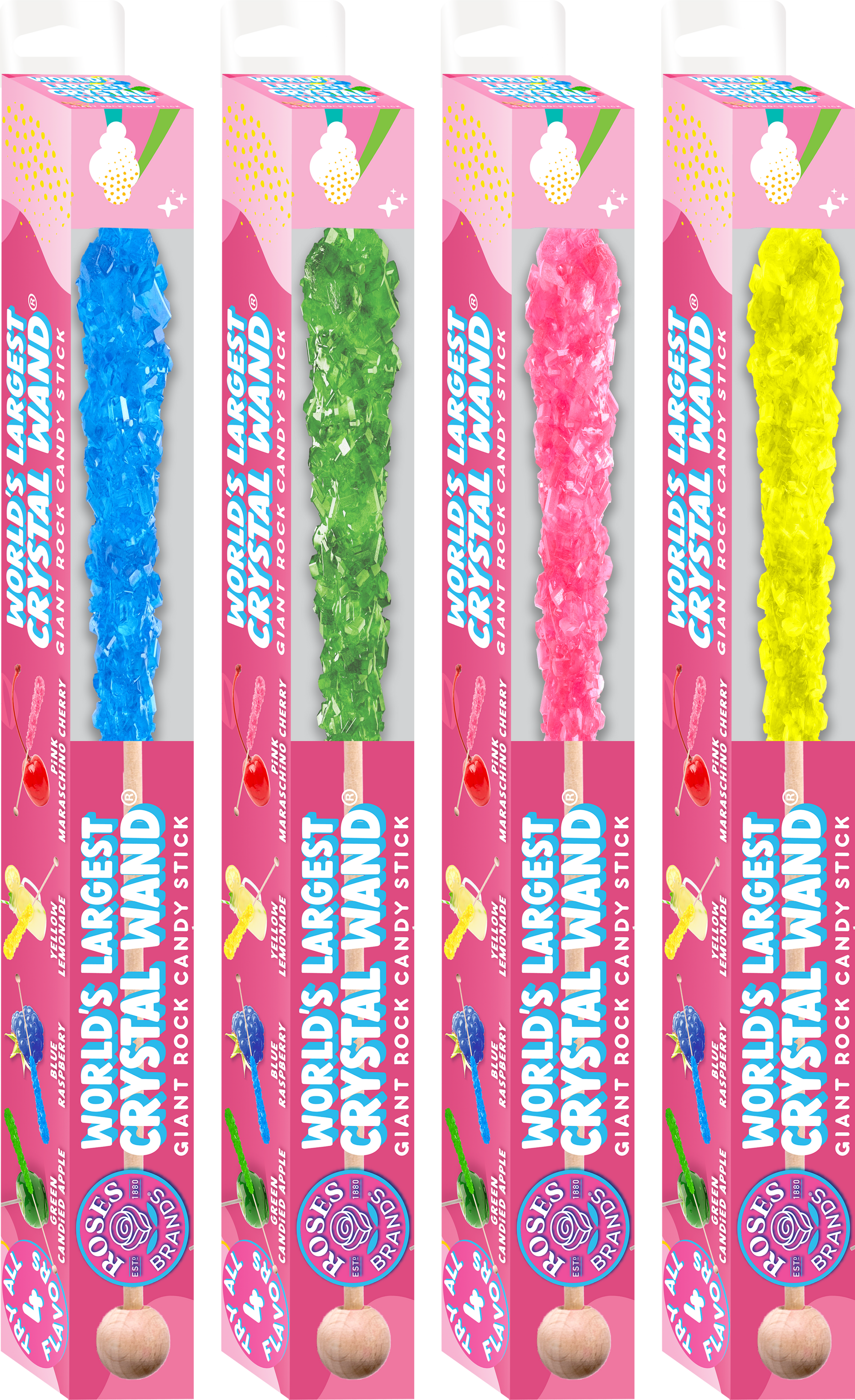 Roses World&#39;s Largest Crystal Wand, Giant Rock Candy