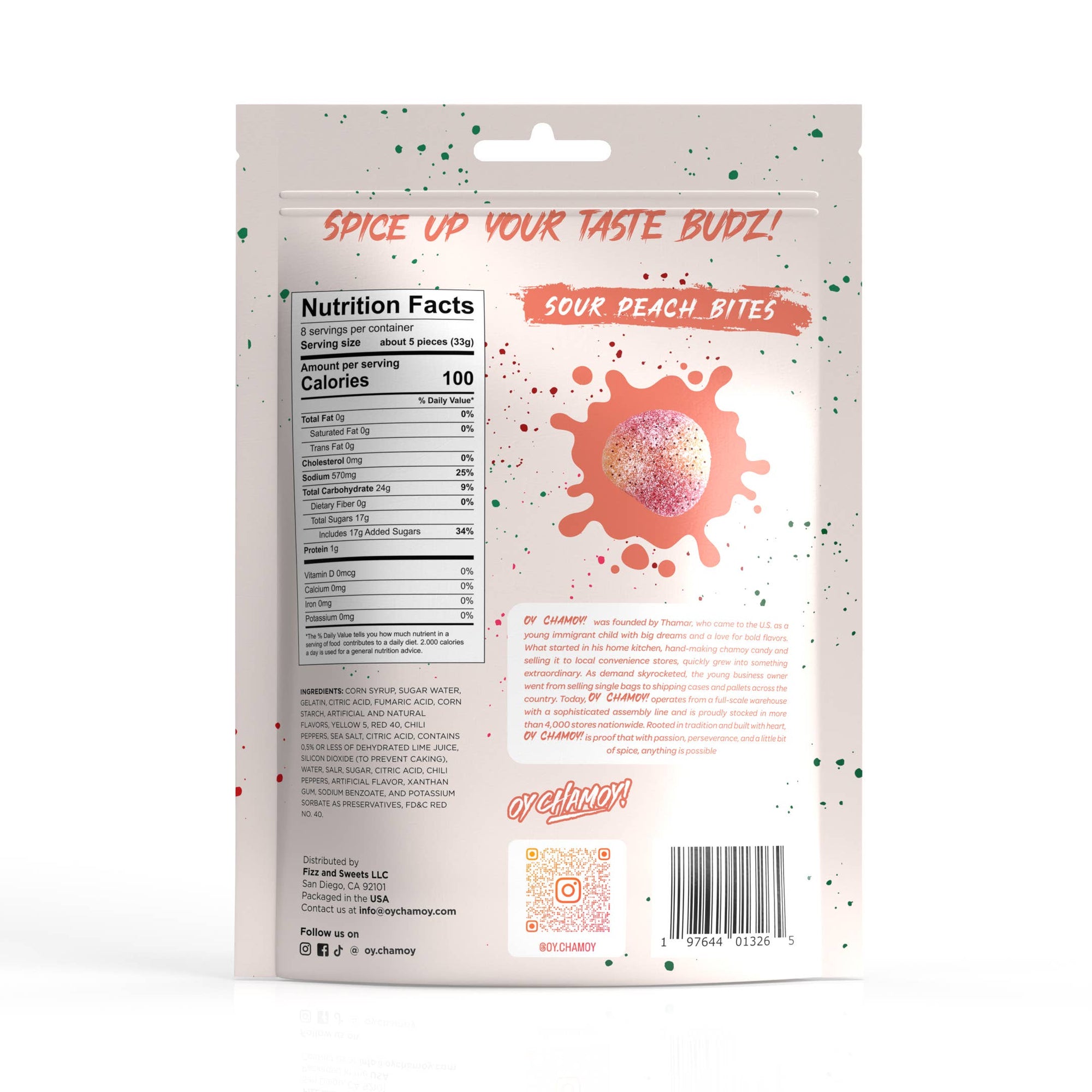 Oy Chamoy! Sour Peach Bites 8oz