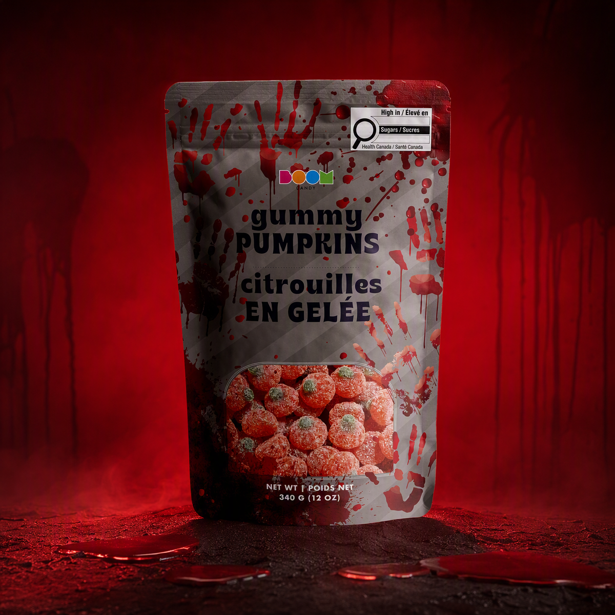 Bloody Hands | Gummy Pumpkins | 340 g (NOT NUT FREE)