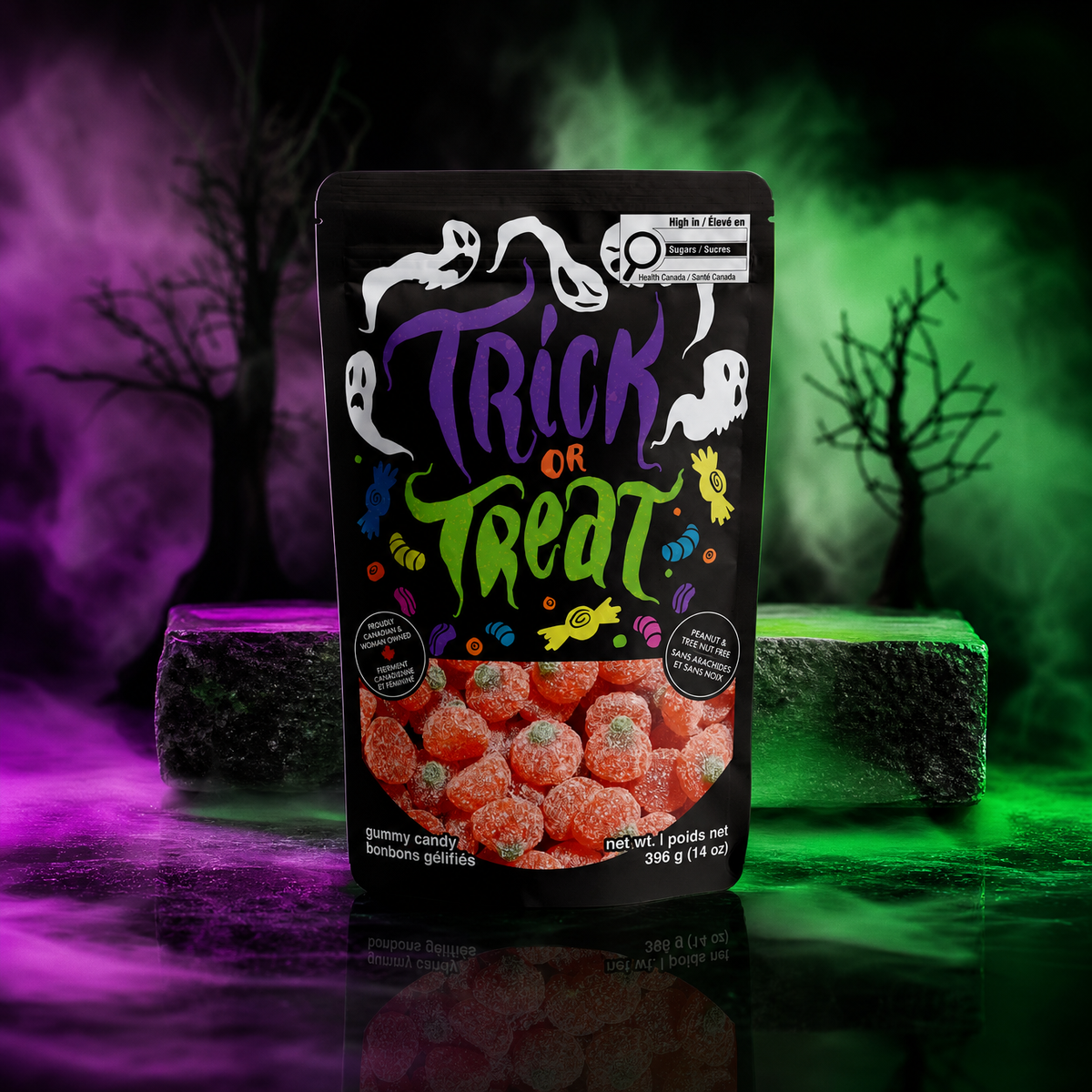 Trick Or Treat Ghosts | Gummy Pumpkins | 396 g