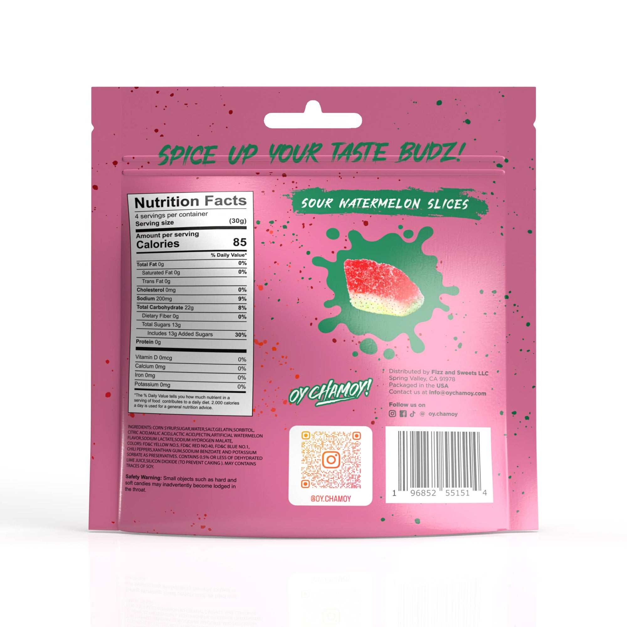 Oy Chamoy! Sour Watermelon Slices -4oz.