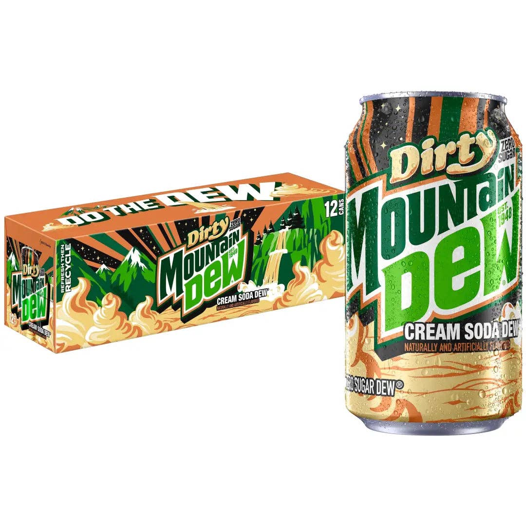 Mountain Dew Zero Sugar Cream Soda Dew 355ml Can