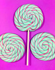 Handmade Whirl Lollipop: Cotton Candy