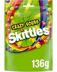 Skittles Crazy Sours Skittles Candy Bag 136G - U.K Edition