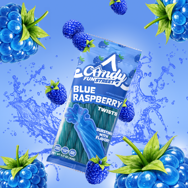 Candy Fun Street Blue Raspberry Twists 3.17oz