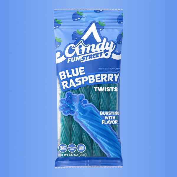Candy Fun Street Blue Raspberry Twists 3.17oz
