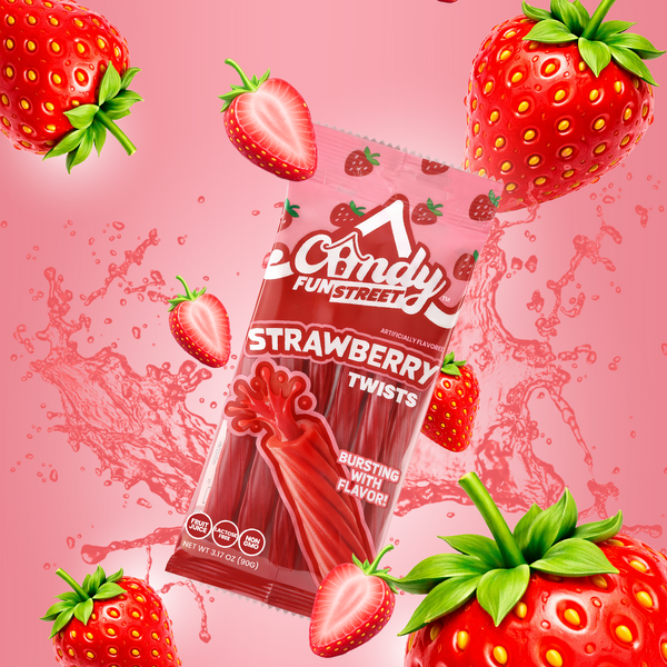 Candy Fun Street Strawberry Twists 3.17oz