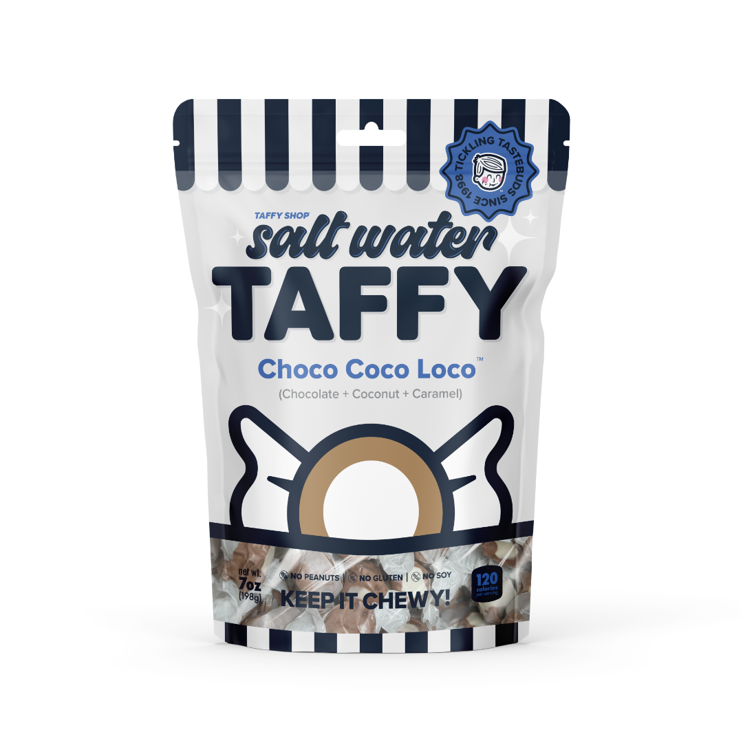 Choco Coco Loco™ Taffy (Chocolate+Coconut+Caramel) [Personal - 7oz]