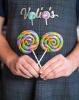 Handmade Whirl Lollipop: Cotton Candy