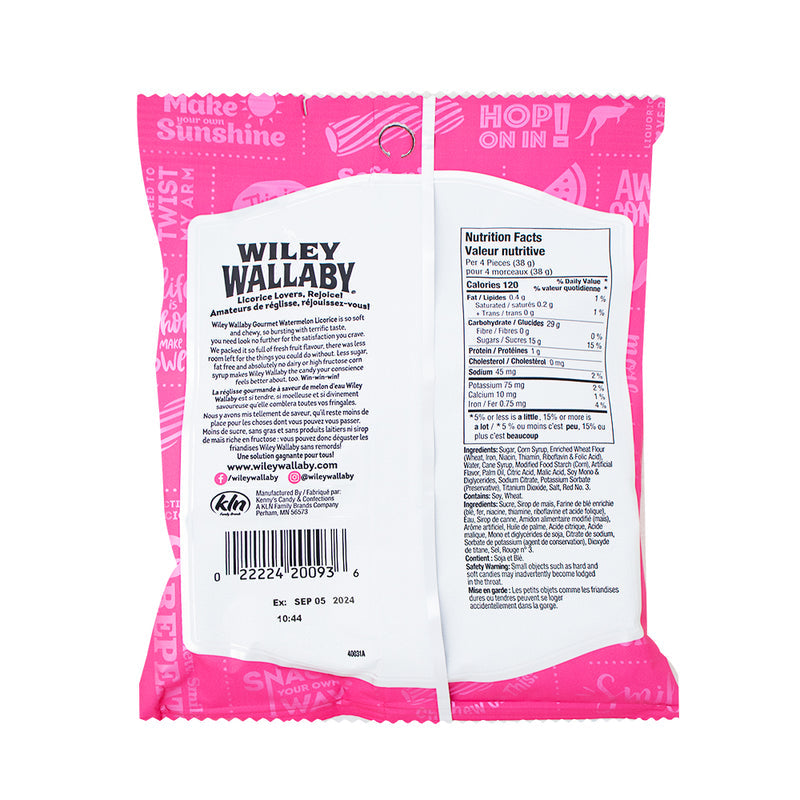 Wiley Wallaby Watermelon Licorice - 113g
