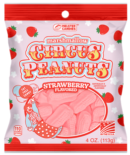 Melster Circus Peanuts Strawberry Peg Bag 4oz (113g)
