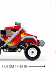 Off-Road Red Monster Car Building Brick Kit (150 pcs)