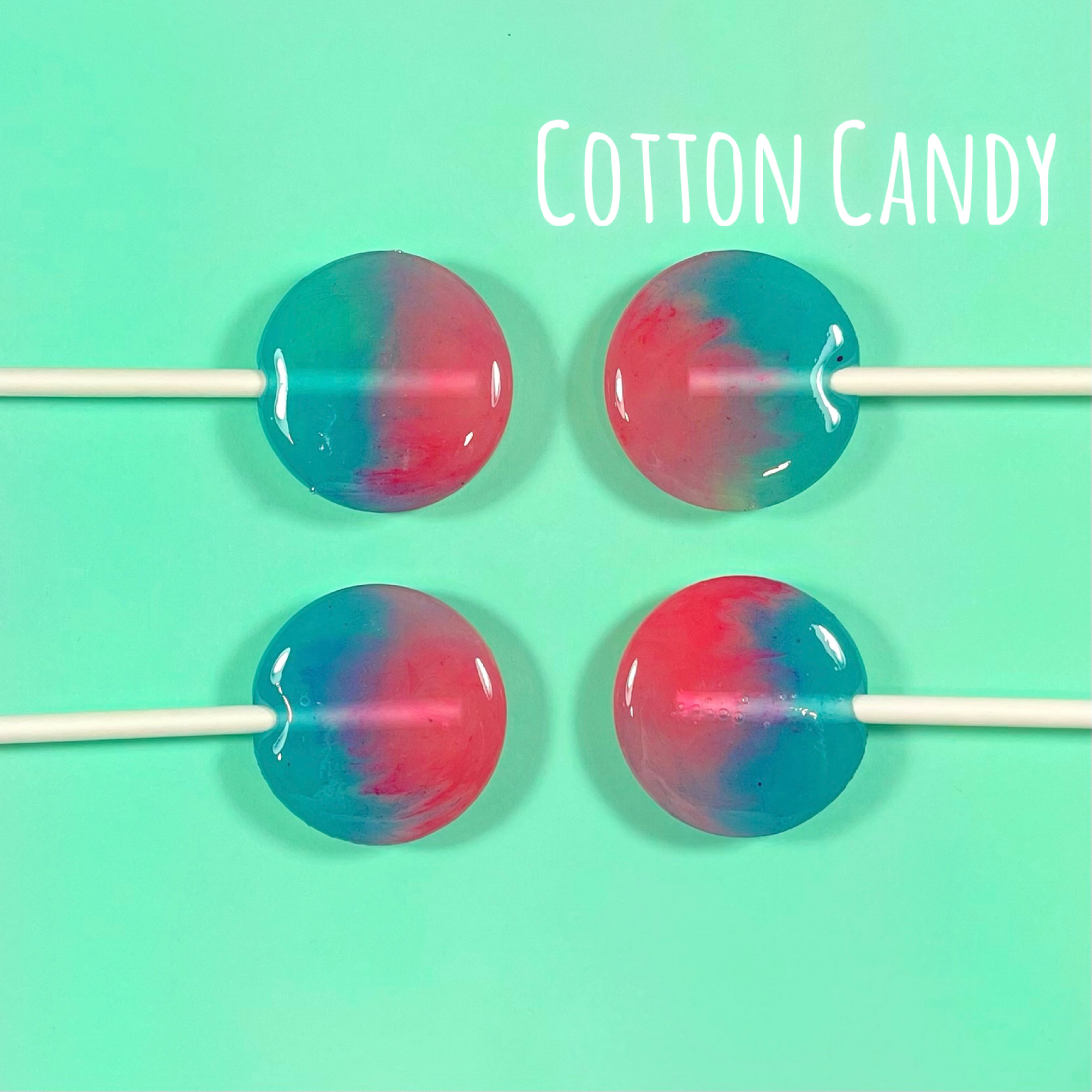 Mini Handcrafted Rainbow Lollipops: Cherry Cola