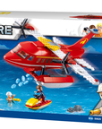 Firefighting Water-Plane Building Brick Kit - 348 Pcs