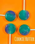 Mini Handcrafted Rainbow Lollipops: Cookie Butter