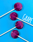 Mini Handcrafted Rainbow Lollipops: Grape