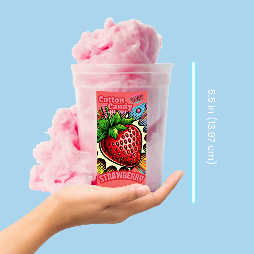 Handmade Strawberry Cotton Candy