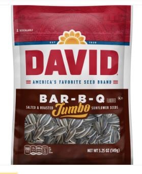 David Jumbo Sunflower Seeds - BBQ 5.25 oz (149g)
