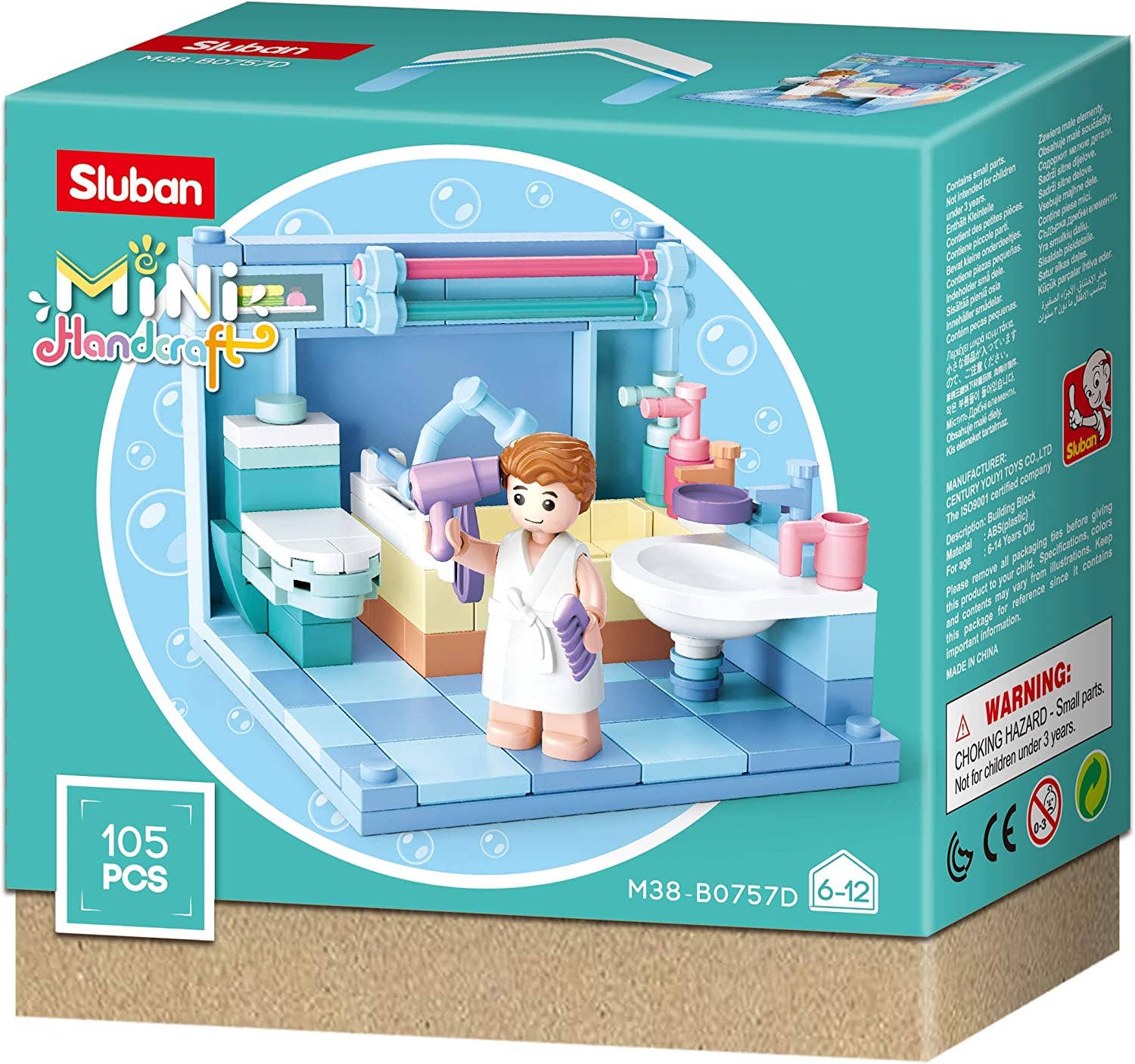 Mini-Handicraft Home Building Brick, 6-in-1 Display Box