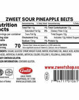Sour Pineapple Belts | Zweet | 10 oz