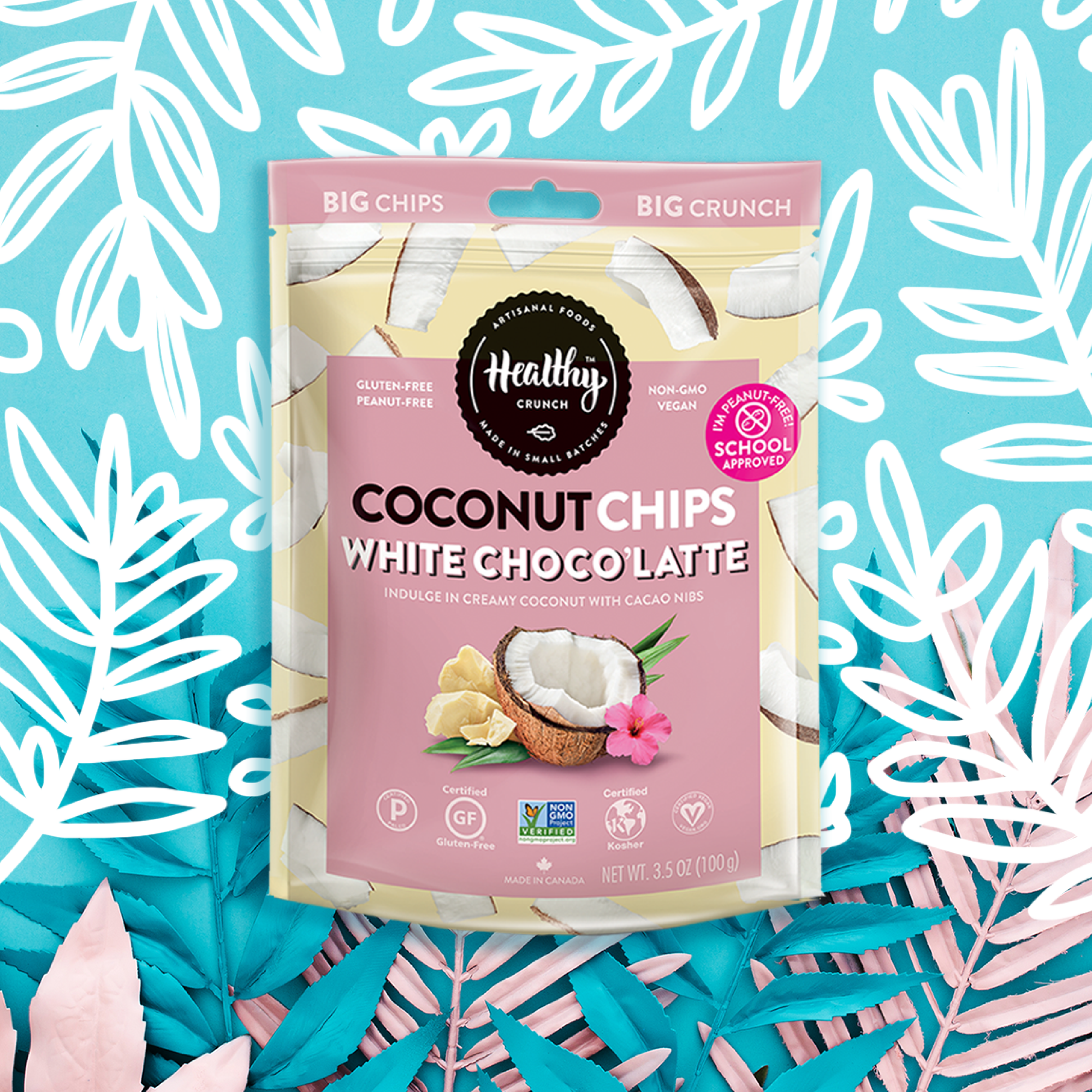 White Choco'Latte Coconut Chips 100g