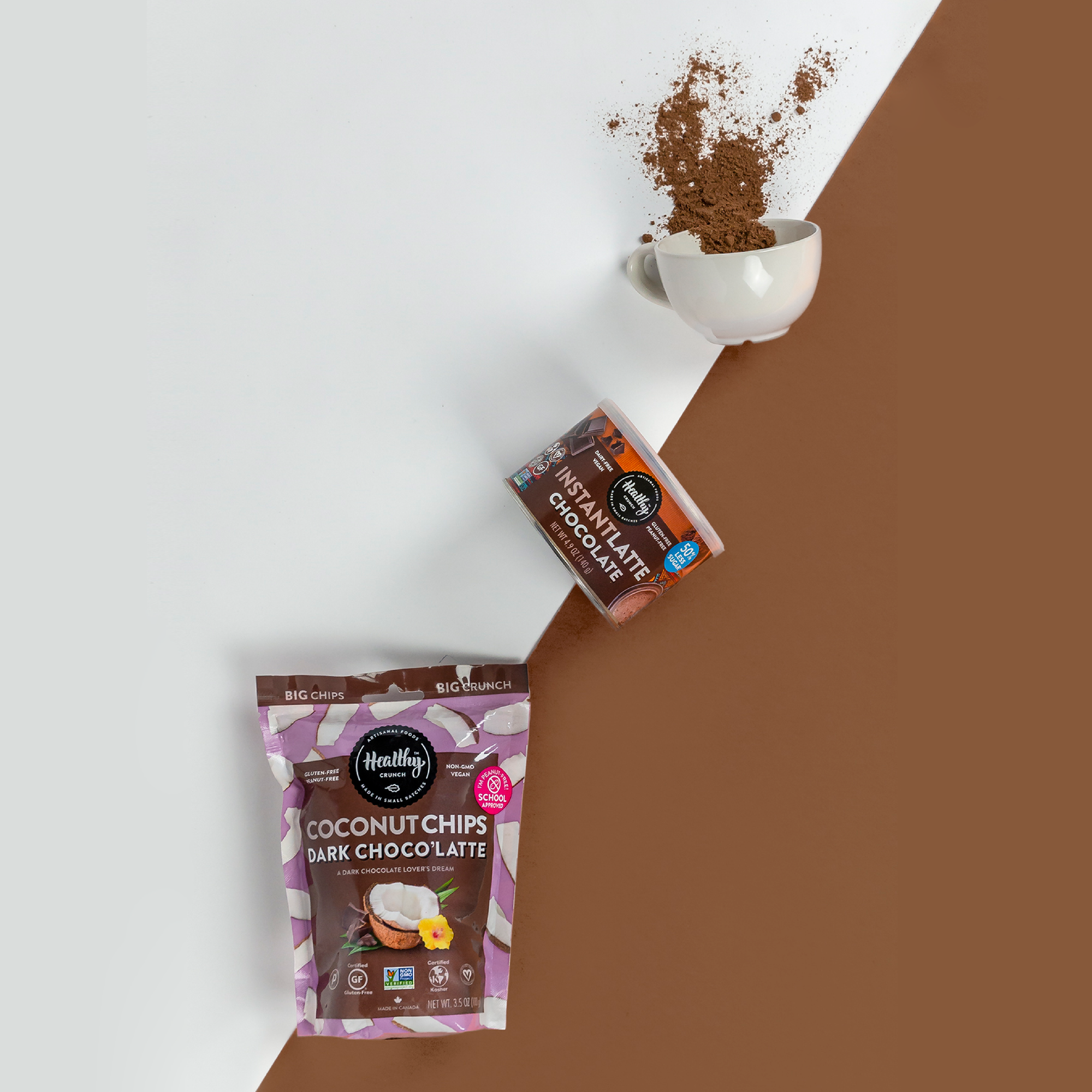 Dark Choco'Latte Coconut Chips 100g