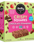 Chocolate Strawberry Crispy Squares