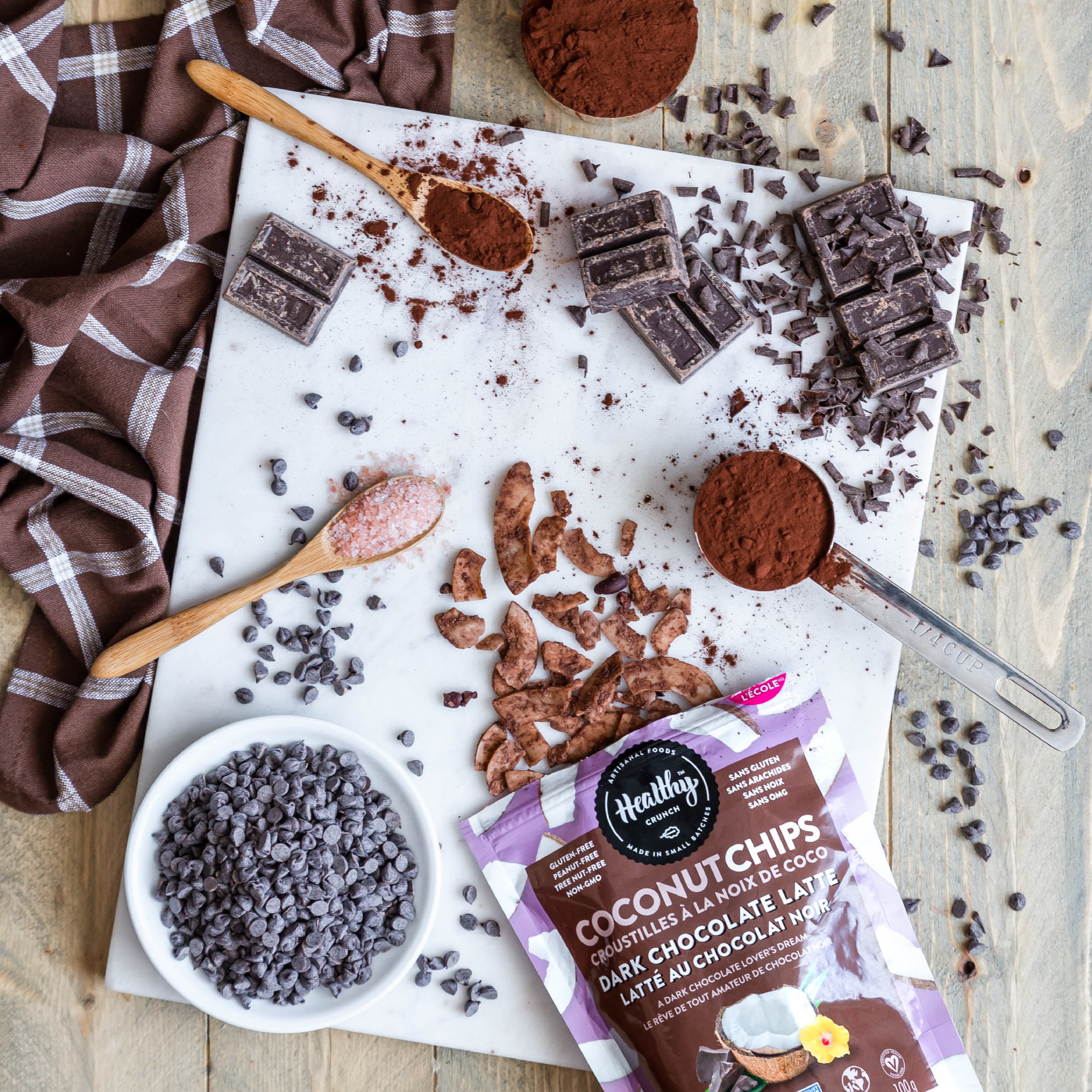 Dark Choco'Latte Coconut Chips 100g