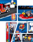 Large Fire Station Building Brick Kit (612 Pcs)