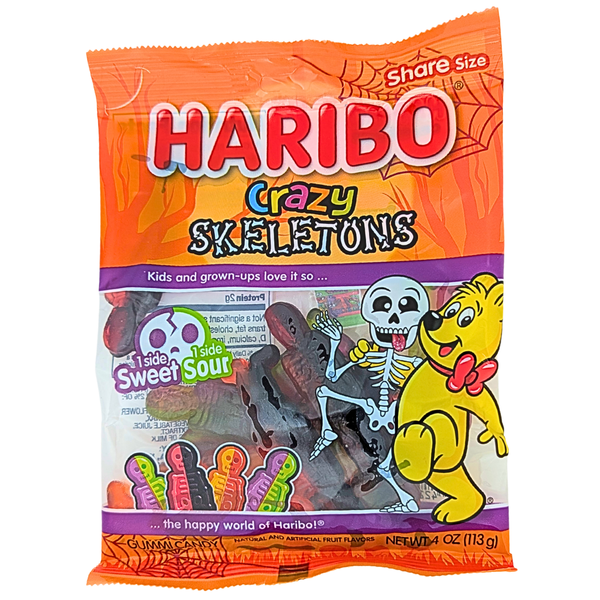Haribo Crazy Skeletons Sweet Sour 4oz