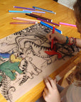 Table Top Colouring Mat, Jurassic