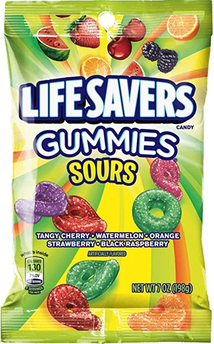 Peg Bag - Lifesavers Gummies - Sours 7oz (198g)