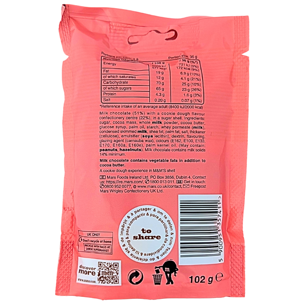 M&amp;M's Cookie Dough 102g (UK)
