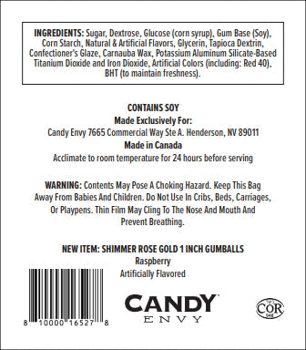 Shimmer Rose Gold 1 inch Round Gumballs [2 LB Bag]