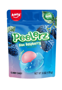 AMOS PEELERZ GUMMY SUB BAG - BLUE RASPBERRY 6OZ(170G)
