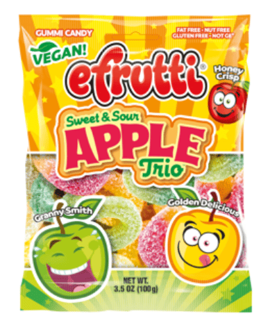 efrutti Apple Trio Peg Bag - 3.5oz (99g)