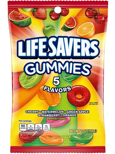 Peg Bag - Lifesavers Gummies - 5 Flavor 7 oz (198g)