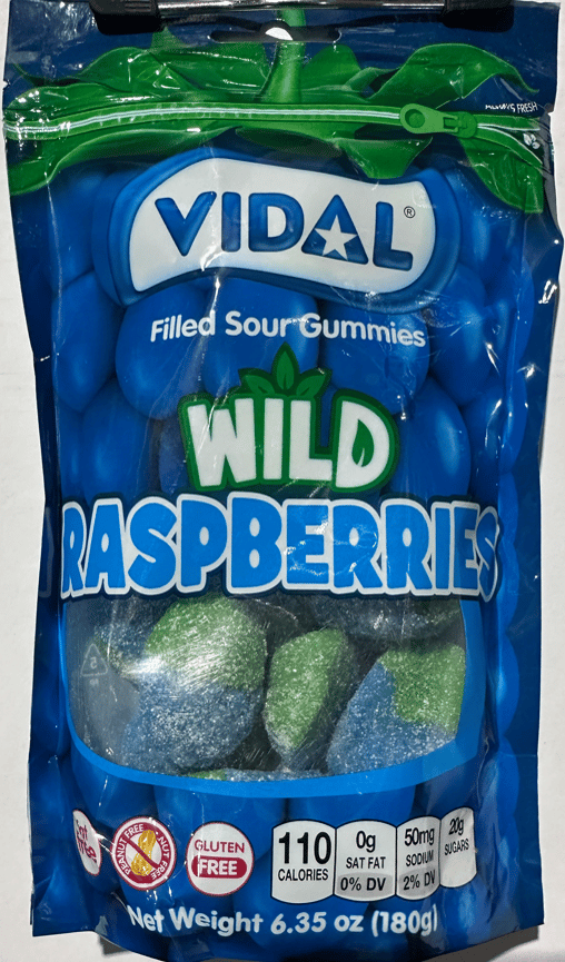 Vidal - Sour Wild Raspberries SUB Bag 6.35oz (184g)