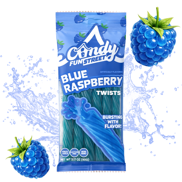 Candy Fun Street Blue Raspberry Twists 3.17oz