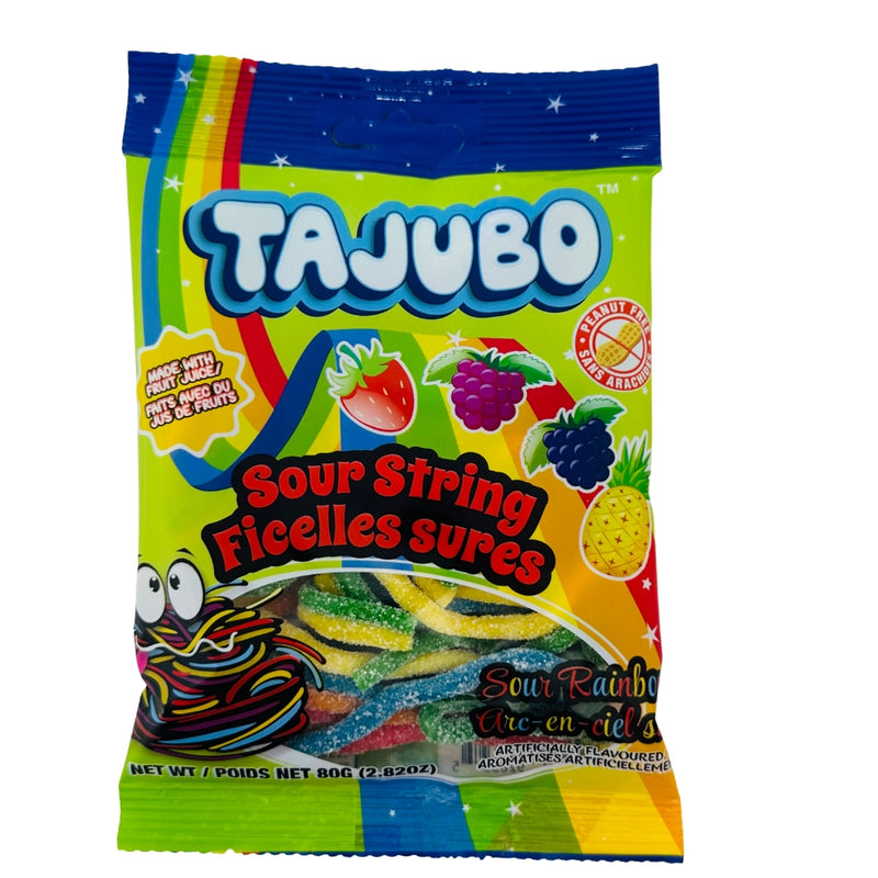 Tajubo Sour String Rainbow Candy - 80g