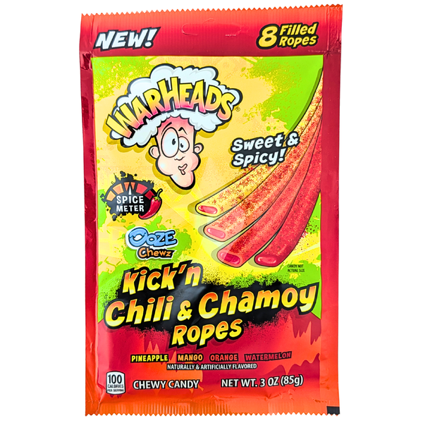 Warheads Kick'n Chili &amp; Chamoy Ropes 3oz