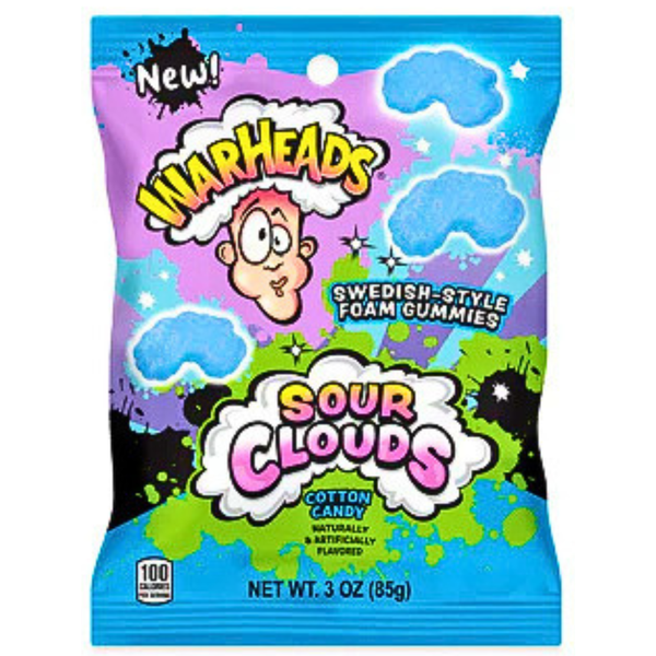 Warheads Sour Clouds Cotton Candy 3oz