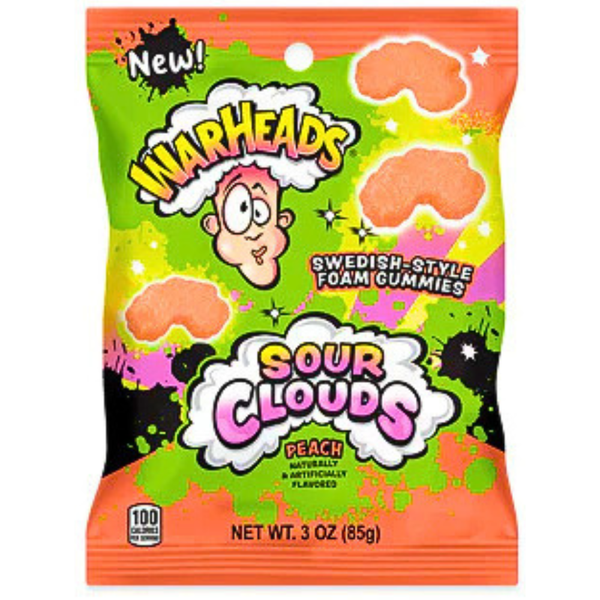 Warheads Sour Clouds Peach 3oz
